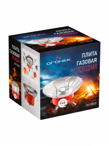 Плитка газовая туристическая с ветрозащитой Огонек OG-TRD03